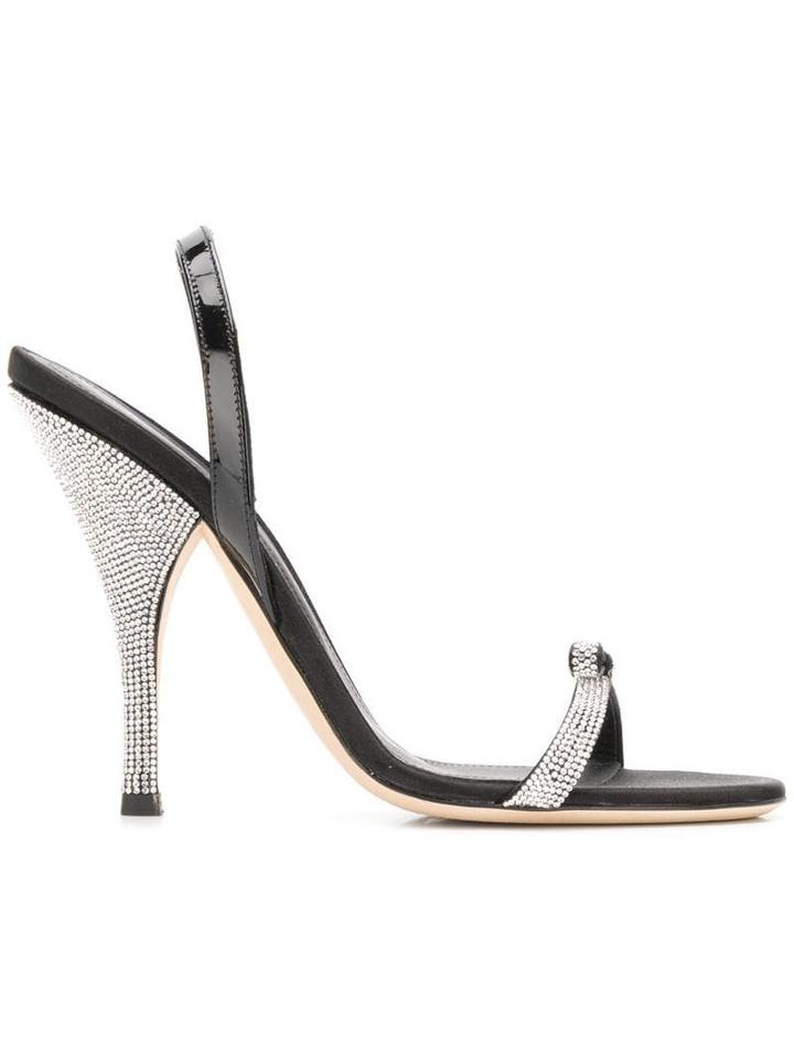 Marco De Vincenzo Bow Embellished Sandals - Black