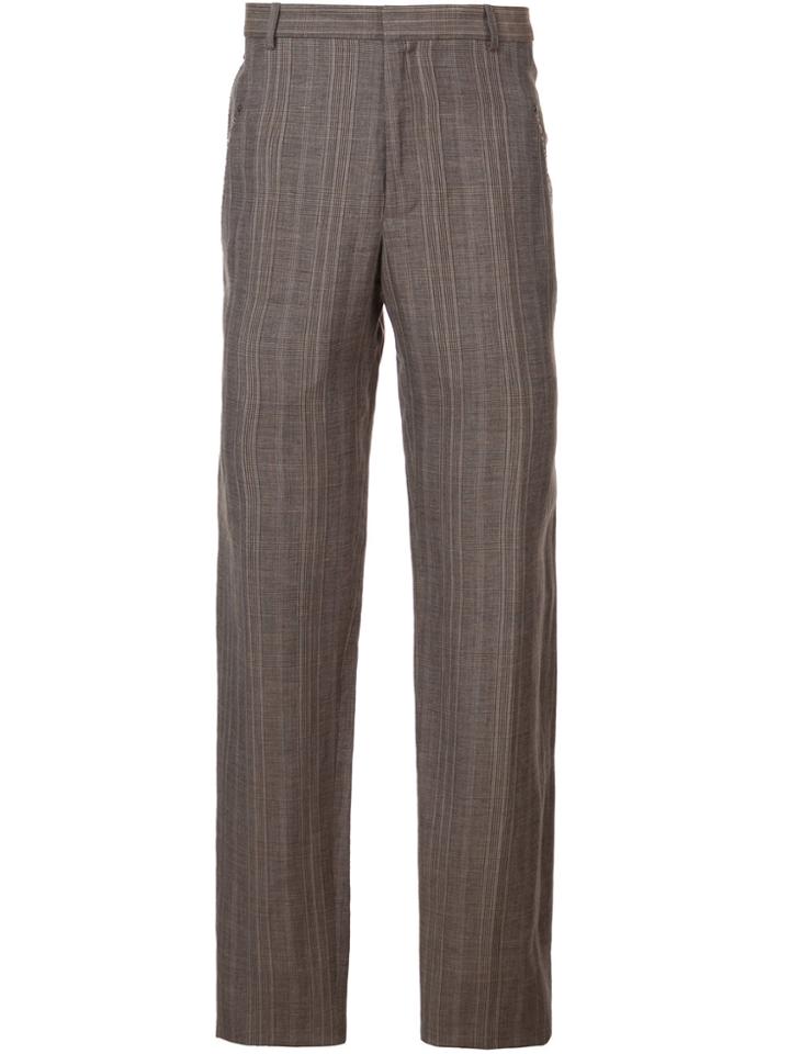 Y / Project Checked Tailored Trousers - Brown