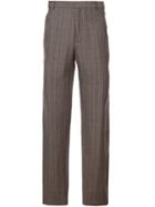 Y / Project Checked Tailored Trousers - Brown