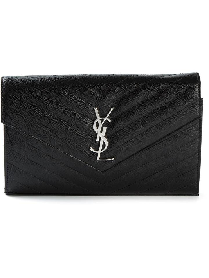 Saint Laurent 'monogram' Shoulder Bag, Black, Calf Leather