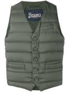 Herno Padded Fitted Gilet - Green