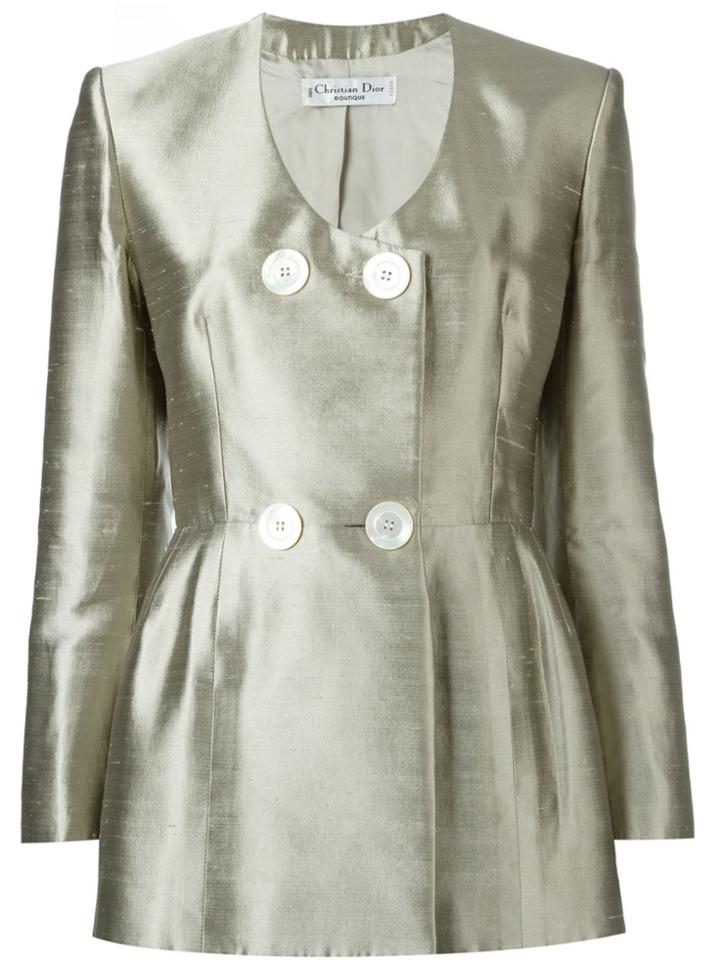 Christian Dior Vintage Double Breasted Jacket - Metallic