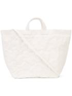 Zilla Large Shopper Bag, Women's, White, Aluminium/cotton