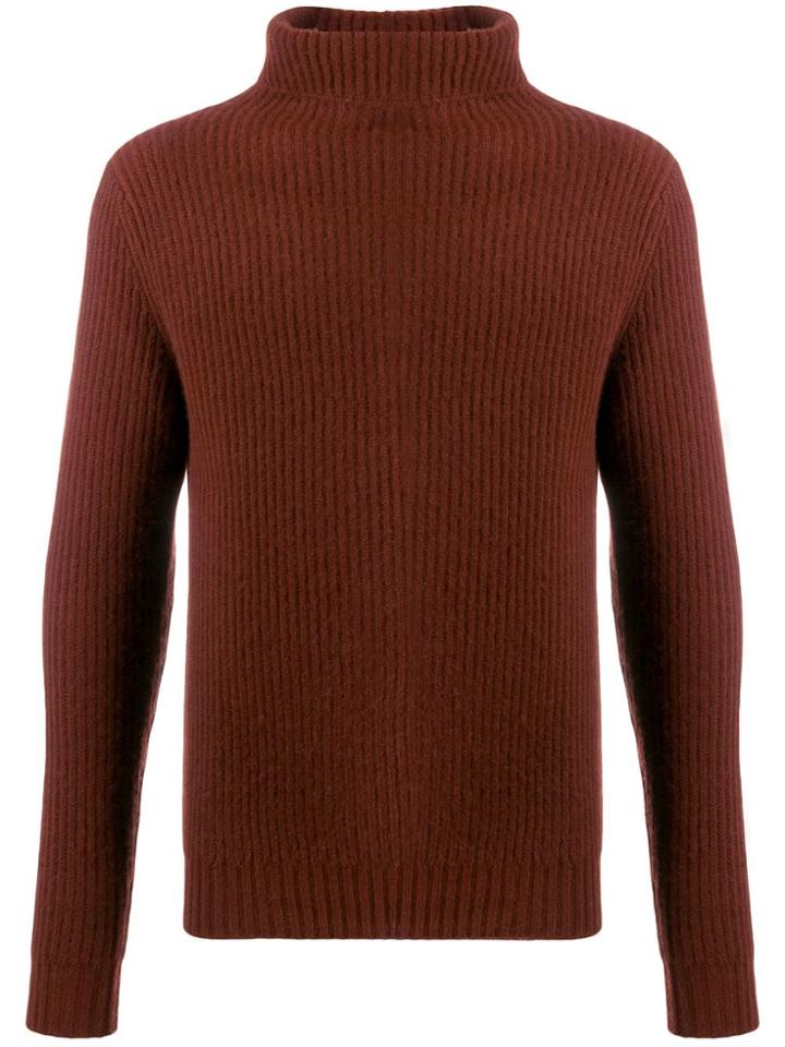 Aspesi Roll-neck Knitted Jumper - Red
