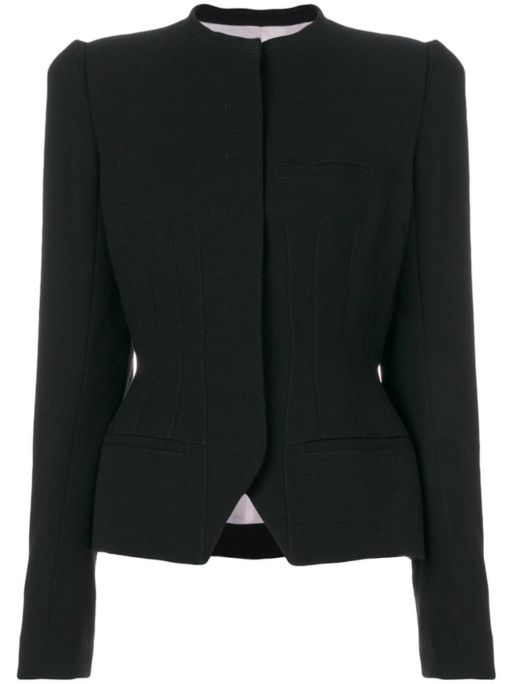 Haider Ackermann Structured Fitted Jacket - Black
