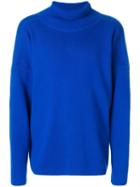Ami Paris Oversized Turtleneck Sweater - Blue