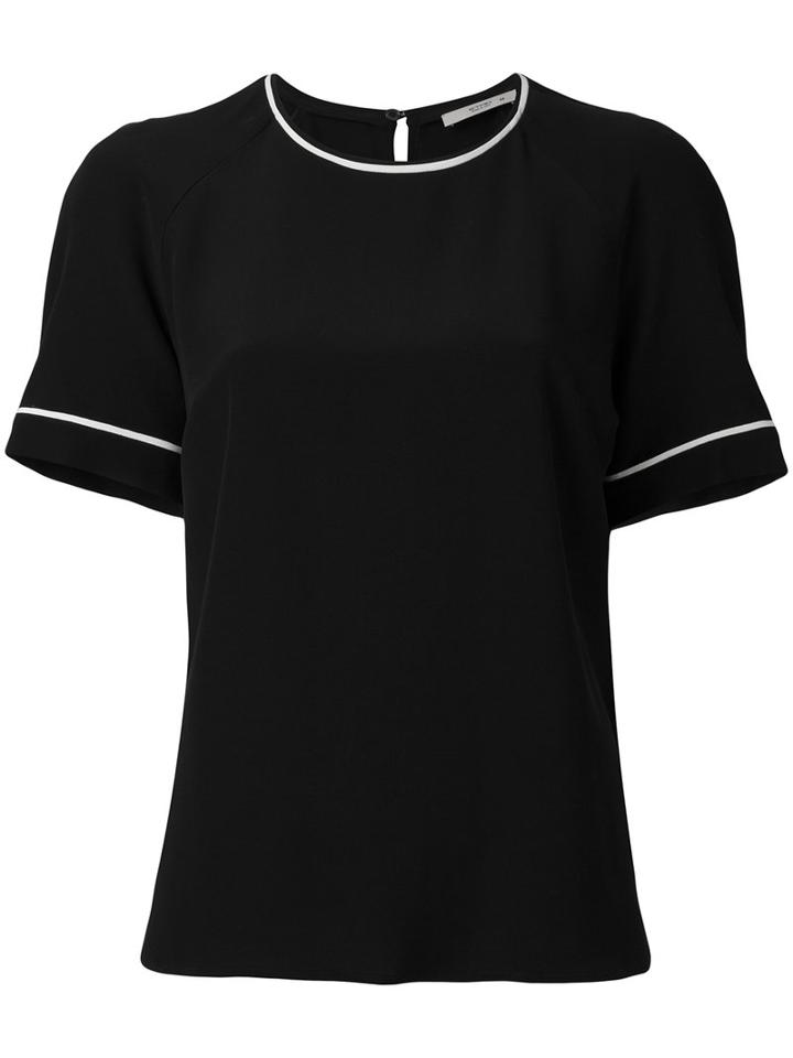 Etro - Contrast Trim Blouse - Women - Silk - 44, Black, Silk