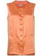 Chanel Vintage Pleated Detail Top - Nude & Neutrals