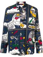 Jc De Castelbajac Vintage Pink Panther Button-down Shirt - Blue
