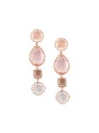 Larkspur & Hawk Sadie 4 Drop Multi Peach Earrings - Pink