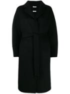 P.a.r.o.s.h. Belted Mid-length Coat - Black
