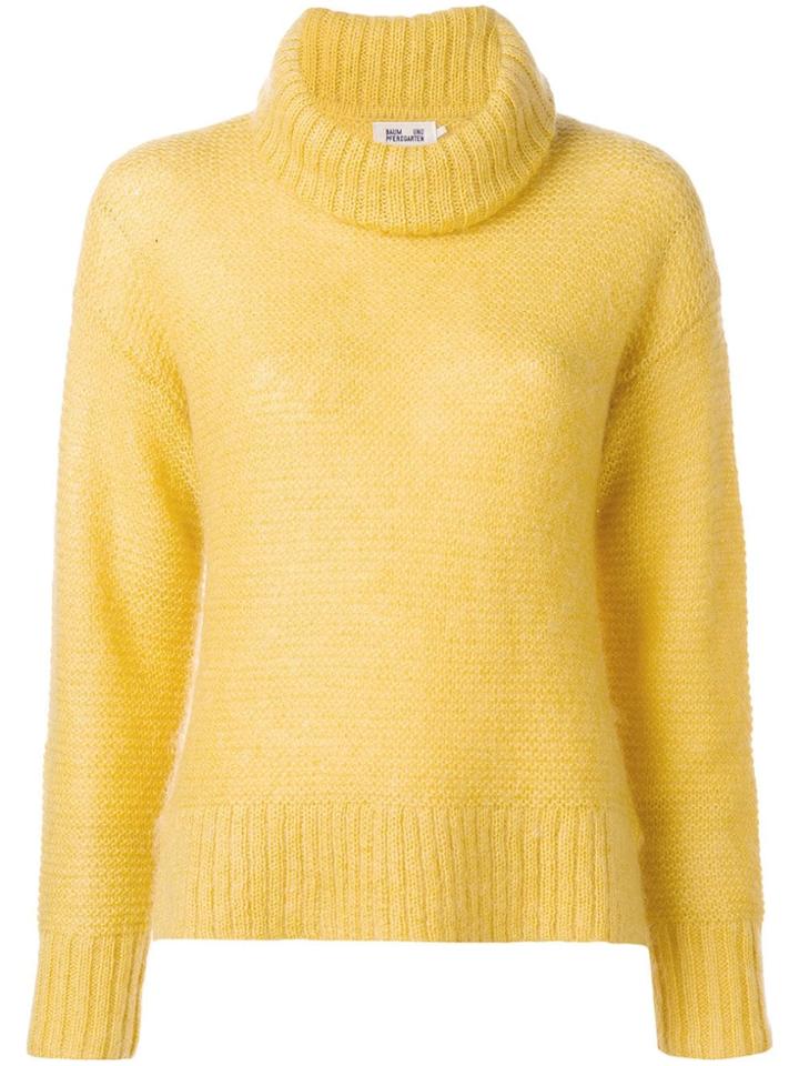 Baum Und Pferdgarten Chunky Knit Roll Neck Jumper - Yellow & Orange