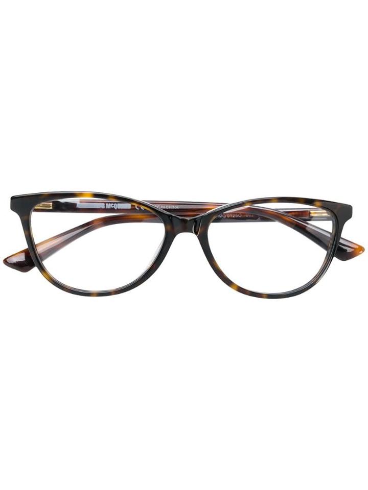 Mcq Alexander Mcqueen Havana Glasses - Brown