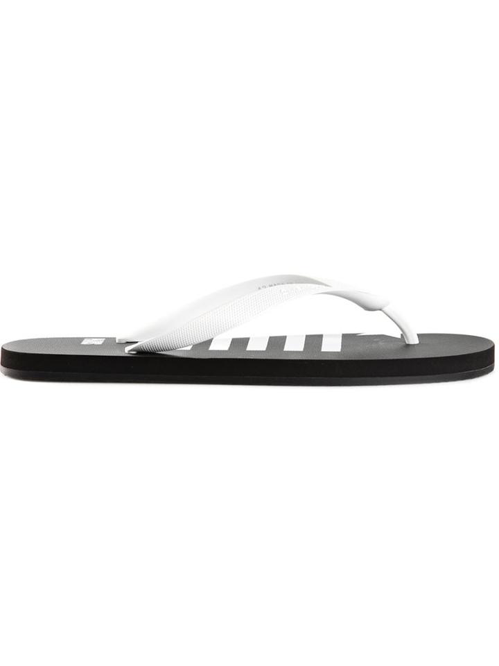 Givenchy Graphic Print Flip Flops