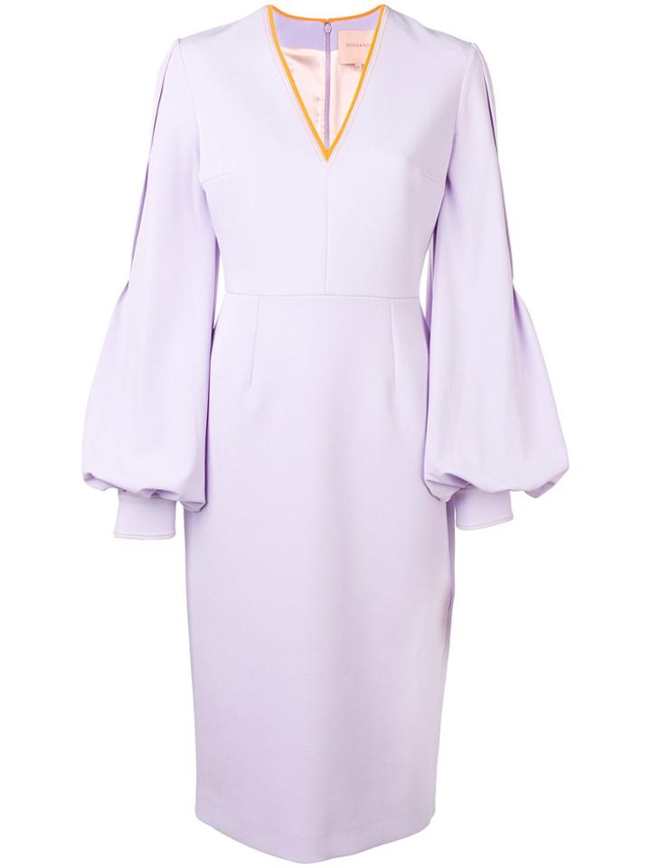 Roksanda V-neck Midi Dress - Purple