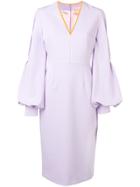 Roksanda V-neck Midi Dress - Purple