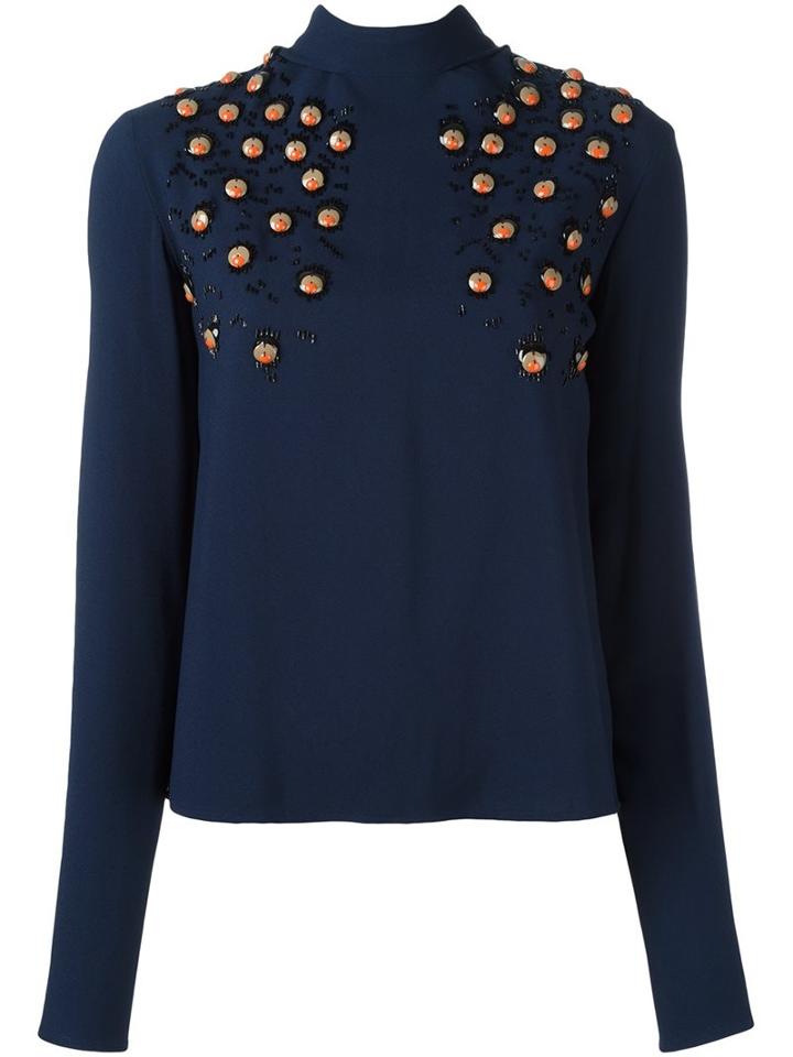 Msgm Bead Embellished Top