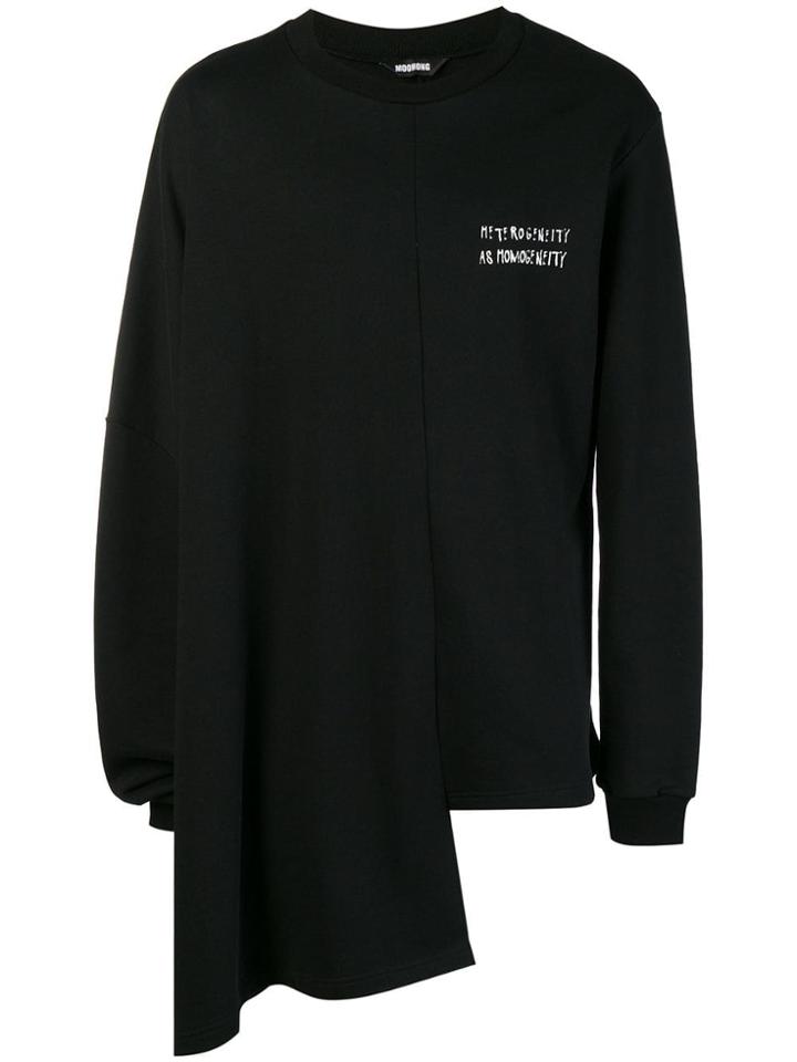 Moohong Asymmetric Logo Sweatshirt - Black