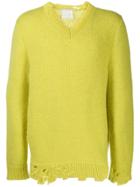 Stella Mccartney Distressed Detail Sweater - Yellow