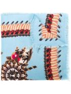 Roberto Cavalli Multi-print Scarf, Women's, Blue, Modal