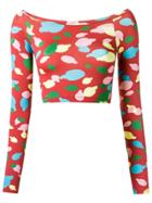 Isolda Printed Crop Top - Red