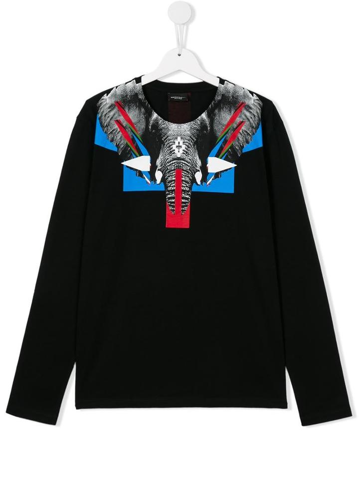 Marcelo Burlon County Of Milan Kids 'elephant' T-shirt, Boy's, Size: 14 Yrs, Black
