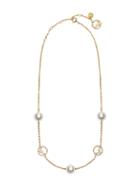 Fendi Logo Charm Chain Necklace - Gold