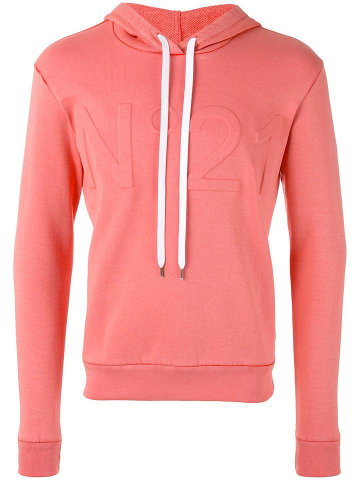 No21 - Logo Hoodie - Men - Cotton/polyamide - L, Yellow/orange, Cotton/polyamide