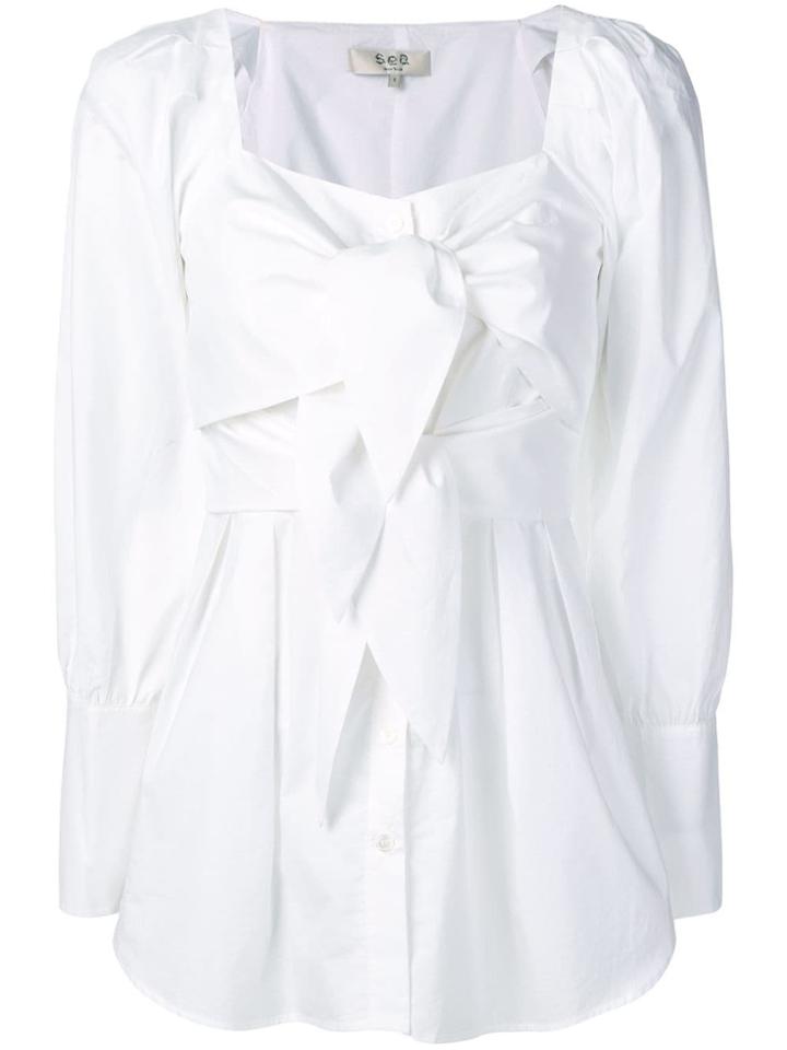 Sea Ties Detail Blouse - White