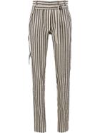 Ann Demeulemeester Striped Tailored Trousers - White