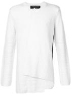 Comme Des Garçons Homme Plus Asymmetric Long-sleeve Sweatshirt - White