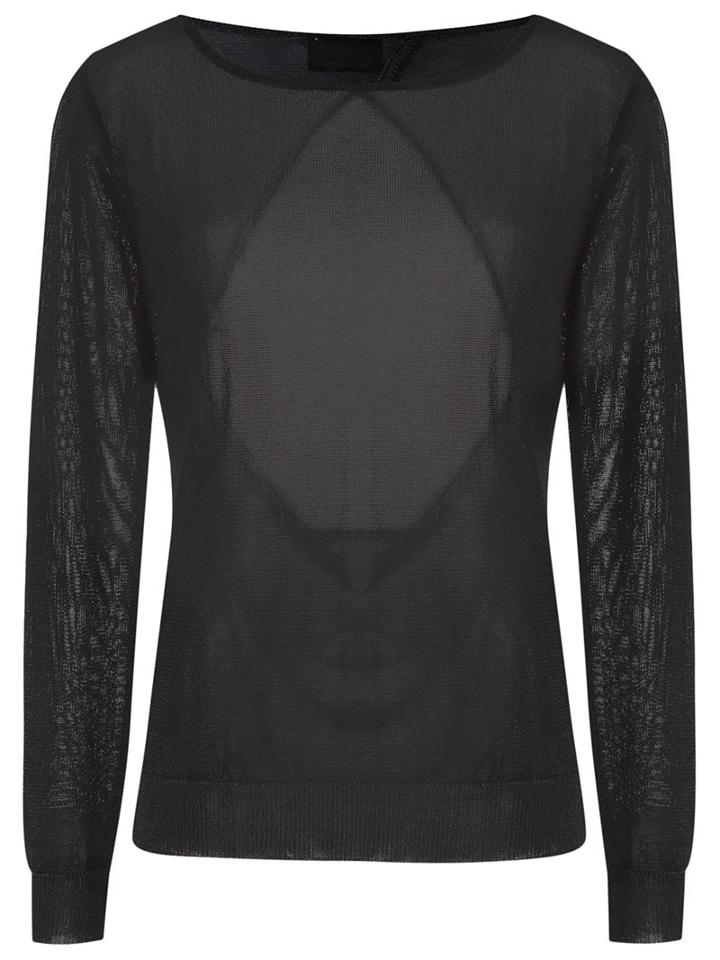 Andrea Bogosian Panelled Knit Blouse, Women's, Size: P, Black, Polyester/viscose
