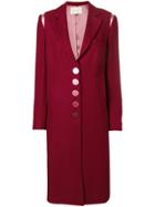 Marco De Vincenzo Supertwill Single Breasted Coat - Red