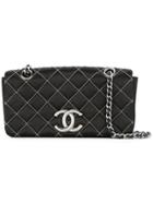 Chanel Pre-owned Cc Double Chain Shoulder Bag - Black
