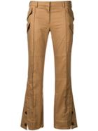 Rokh Structured Cropped Trousers - Neutrals