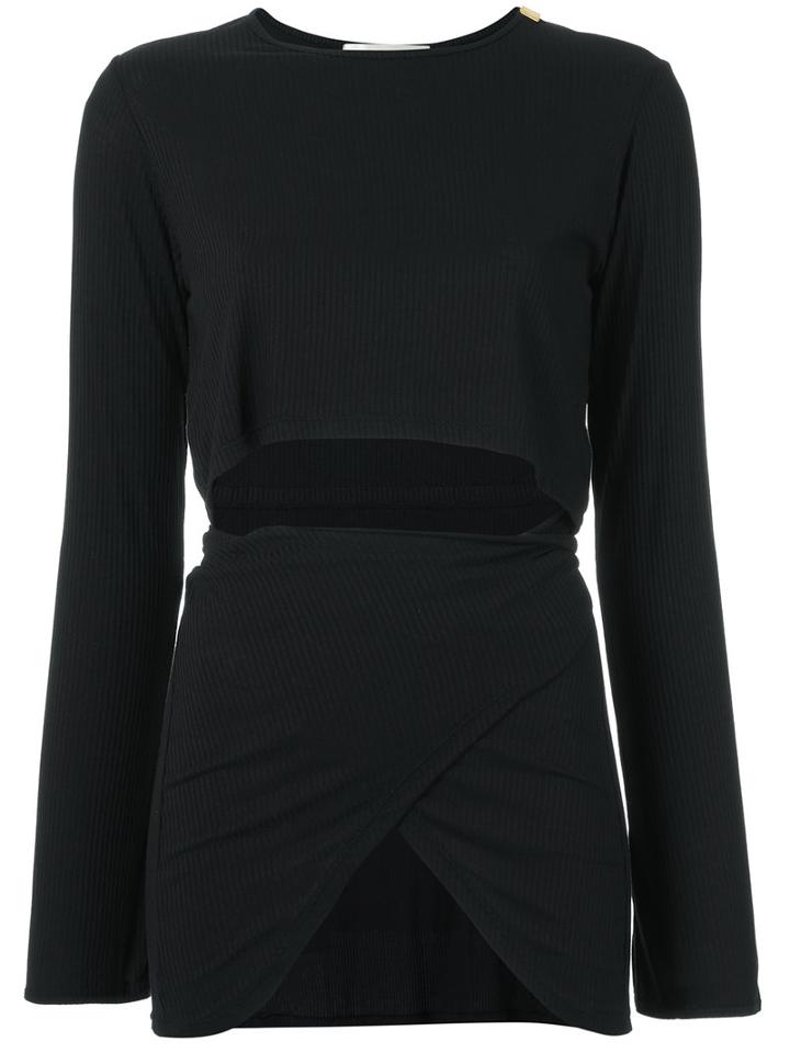 Lilly Sarti - Cutout Top - Women - Spandex/elastane/viscose - 36, Black, Spandex/elastane/viscose