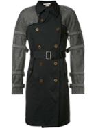 Comme Des Garçons Homme Plus Buckled Bondage Trench Coat, Men's, Size: Large, Black, Polyester