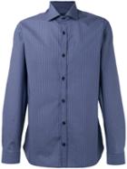 Z Zegna - Micro Dot Shirt - Men - Cotton - 39, Blue, Cotton
