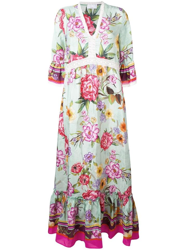 P.a.r.o.s.h. Floral Maxi Dress - Green