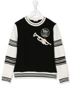 Dolce & Gabbana Kids Follow Your Heart Sweatshirt, Toddler Boy's, Size: 5 Yrs, Black