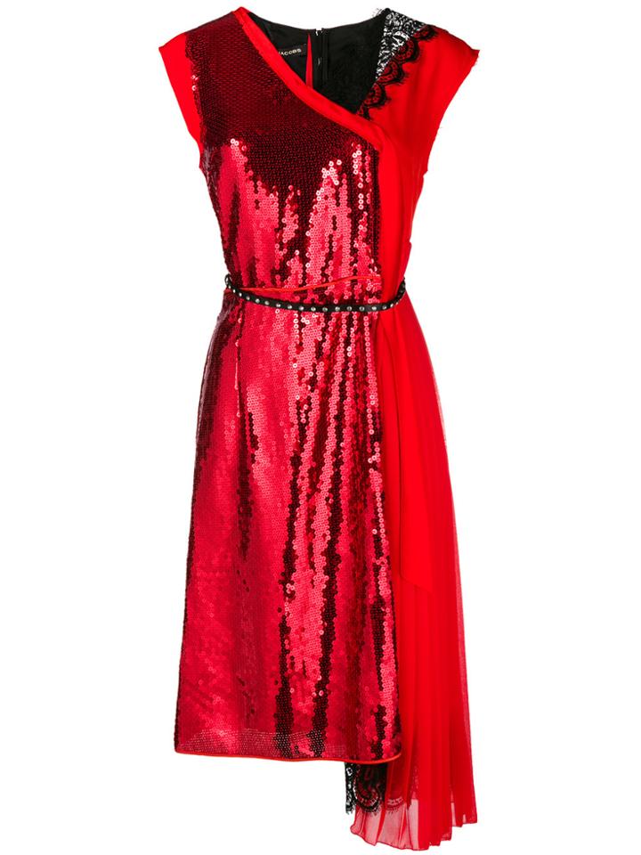 Marc Jacobs Sequins Embellished Dress - Red