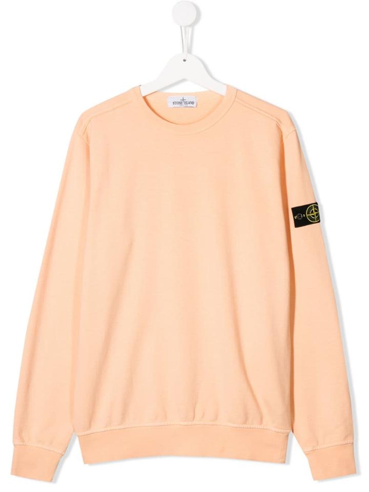 Stone Island Junior Logo Patch Sweatshirt - Neutrals