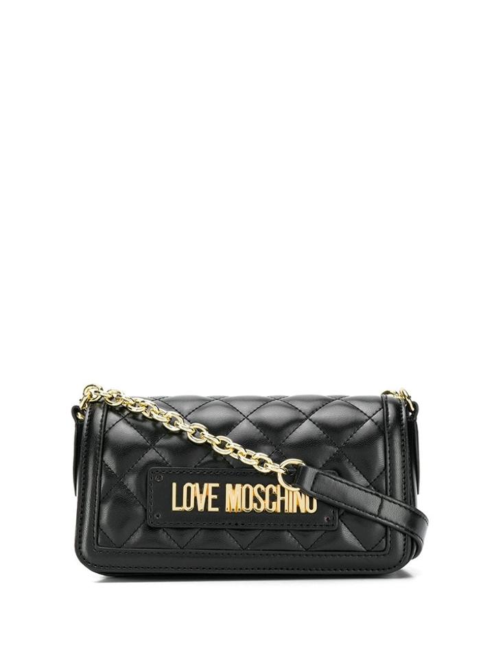 Love Moschino Quilted Cross Body Bag - Black