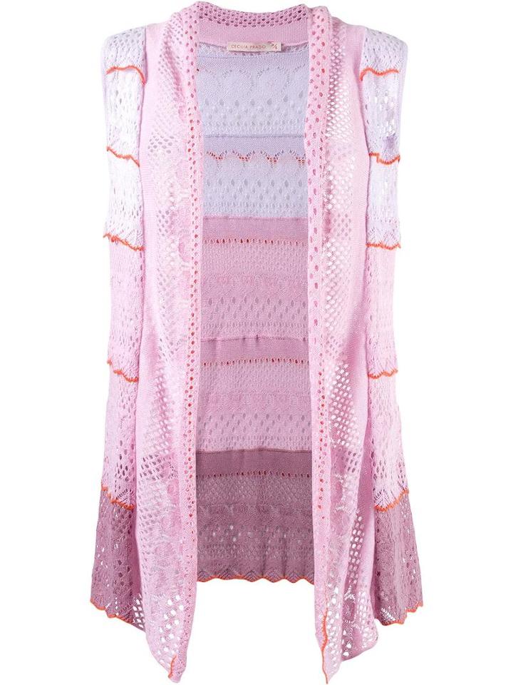 Cecilia Prado Knit Waistcoat, Women's, Size: P, Pink/purple, Viscose