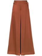 Palmer / Harding Flared Trousers - Brown