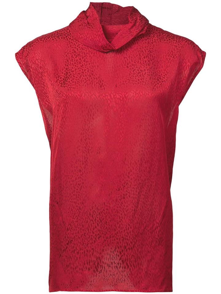 Carmen March Textured Roll Neck Top