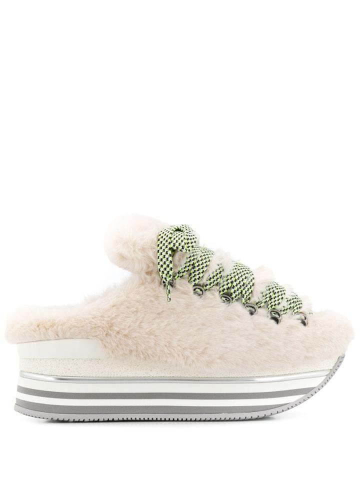 Hogan Maxi H222 Mules - White