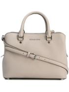 Michael Michael Kors Medium 'savannah' Tote, Women's, Grey, Calf Leather