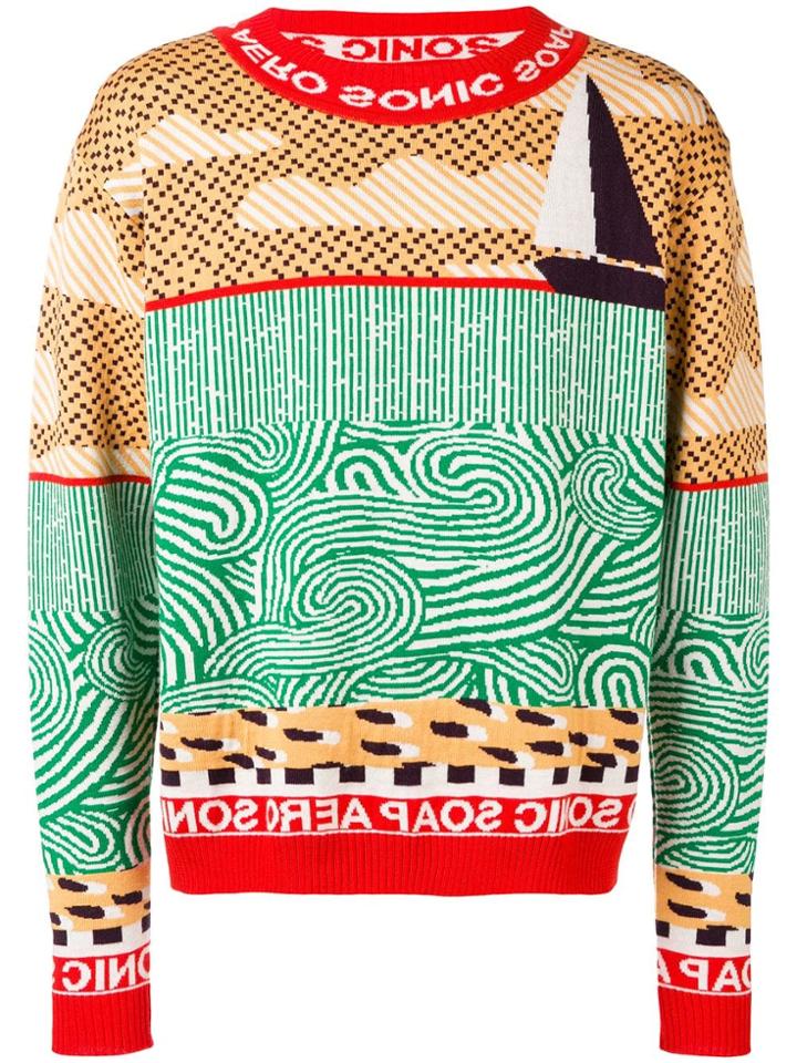 Henrik Vibskov Sail Intarsia Sweater - Orange