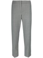 Alexander Mcqueen Cropped Cigarette Trousers - Grey